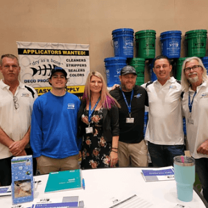 A group of workers at a Deco Products event